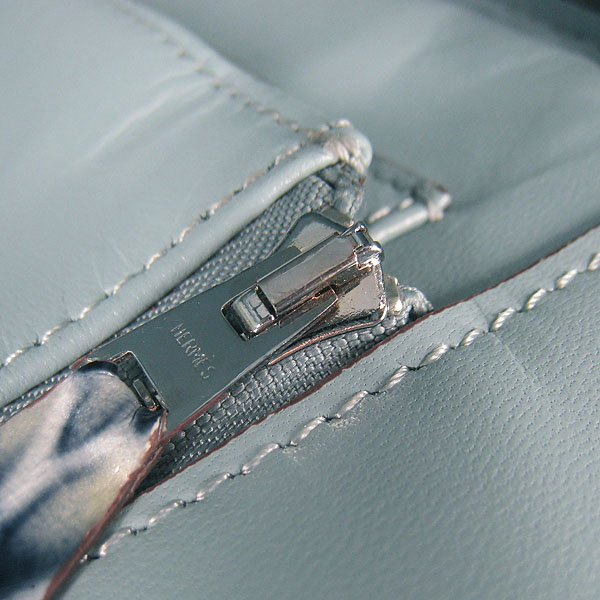 Replica Hermes Birkin 30CM Fish Veins Leather Bag Blue 6088 On Sale - Click Image to Close